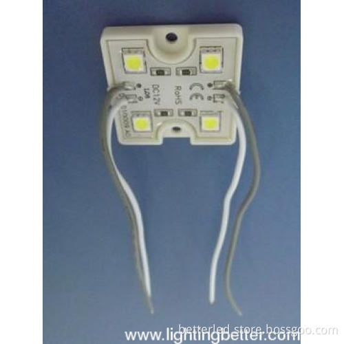 On sale brightness 4 LEDs 5050 SMD LED module with plastic cover